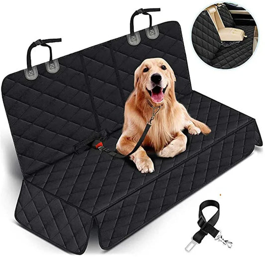 Dog Back Seat Cover, Waterproof 4 Layer Oxford, 53 x 47 in, Nonslip Bench Protector that Converts to a Cargo Liner, for Cars, Trucks and SUVs