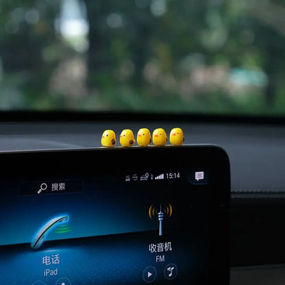 5 Cute Mini Duck Dashboard Ornaments, Resin Car Decorations for the Dashboard, Console or Desk, 2 Styles
