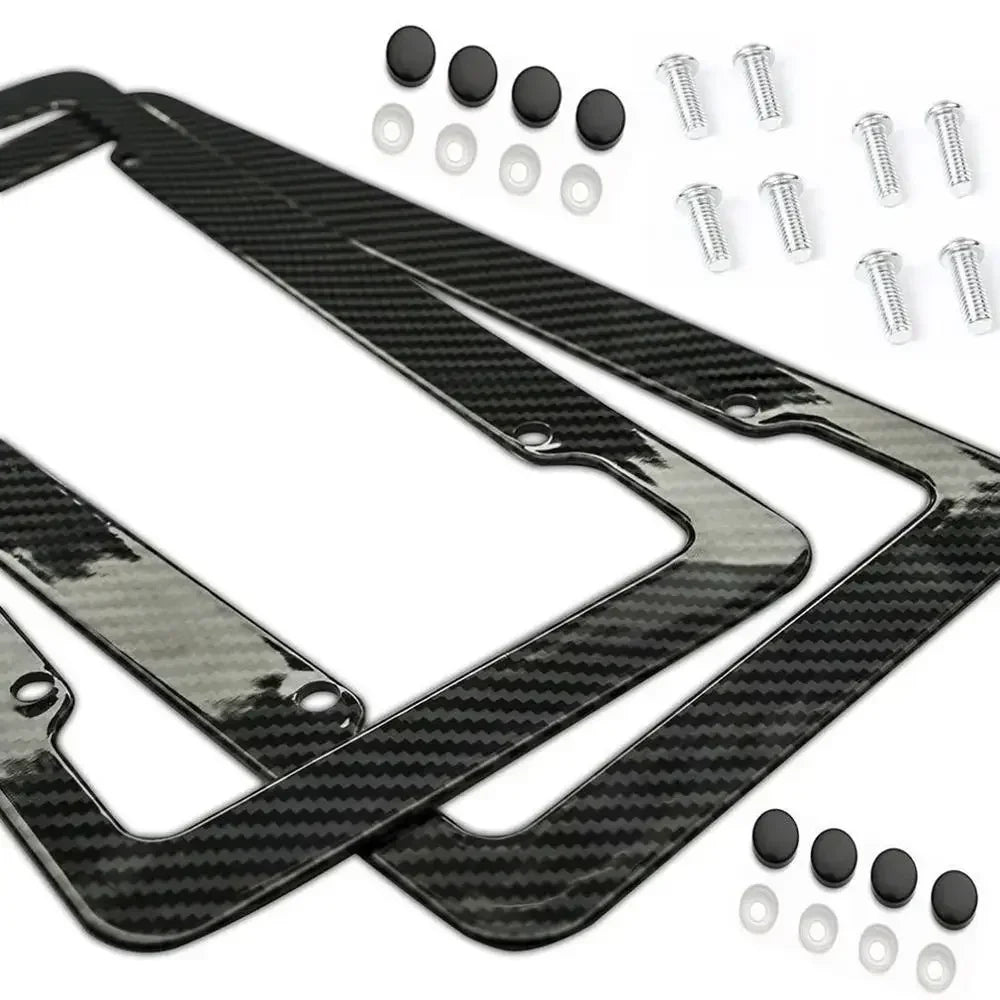 Two carbon fiber pattern frames with screws