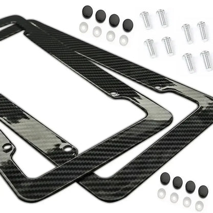 Two carbon fiber pattern frames with screws