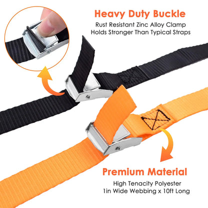 Heavy duty cam buckle and polyester webbing