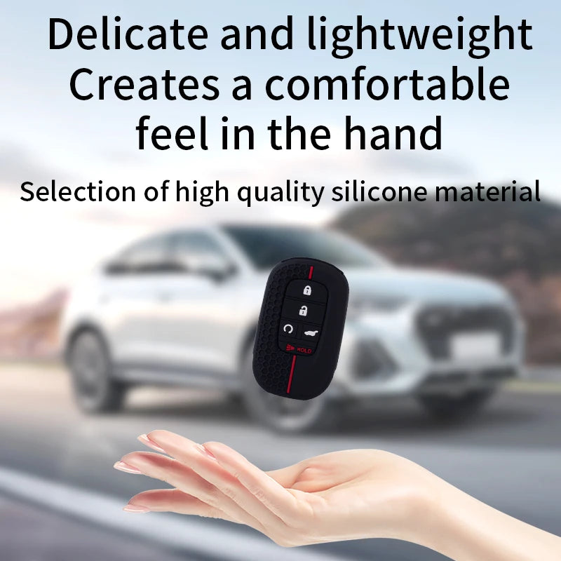 Key Fob Cover for Honda Civic 11th Gen Remote Keys, Soft Silicone Case in 3, 4, 5 and 6-Button Versions