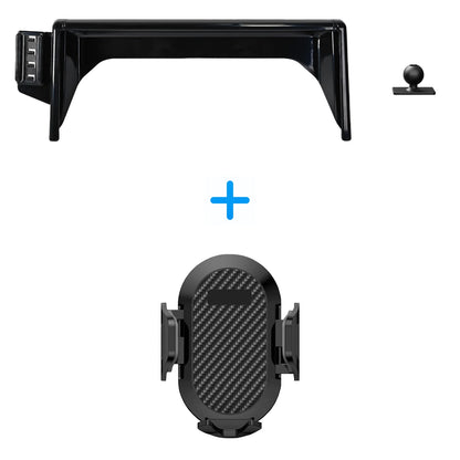 Screen Phone Mount for Toyota RAV4 2019-2023 (XA50) with 8-Inch Screen, Glass-Panel or Carbon-Look Holder, 15W Wireless Charger Option