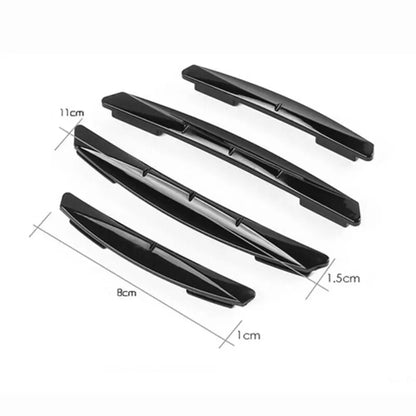 Car Door Edge Guard Strips, 4 Pack Stick-On PVC Door Protectors Against Scratches and Small Knocks, Universal Fit, Black or Clear