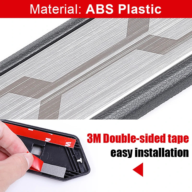 Silver Door Sill Protectors for Toyota RAV4 2019-2025 (XA50), Set of 4 ABS Plastic Scuff Plate Covers
