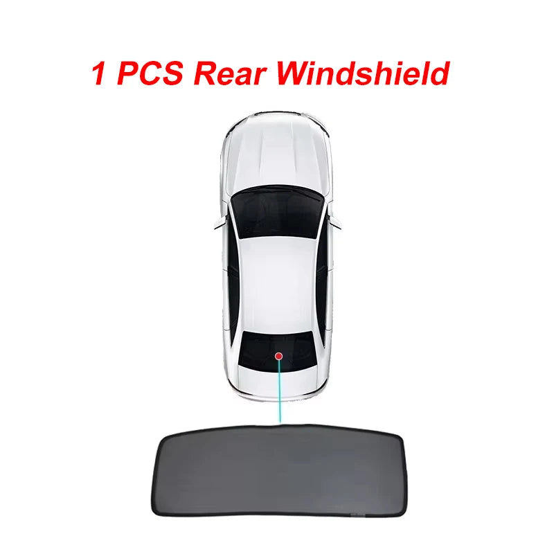 Magnetic Mesh Sun Shades for Honda CR-V 2023-2025 (6th Gen), Black Side and Rear Window Shades, Single Pieces to 7-Piece Set