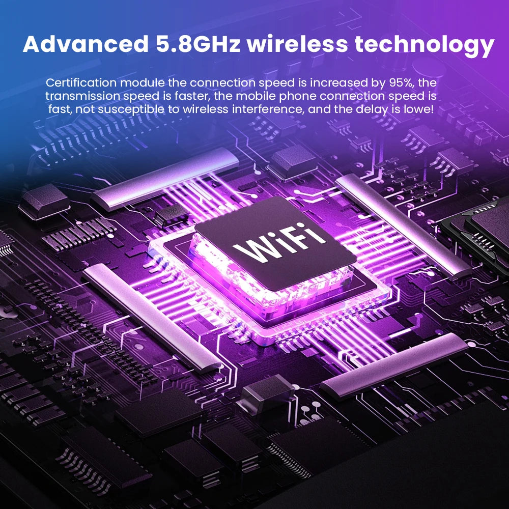 Illustration of the adapter chip with 5.8 GHz wireless technology