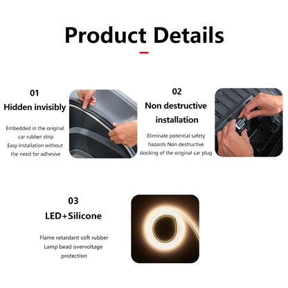 Frunk Light Strip for Tesla Model 3 Highland 2024, Model Y 2021-2024 and Model Y Juniper 2025, LED Front Trunk Lighting