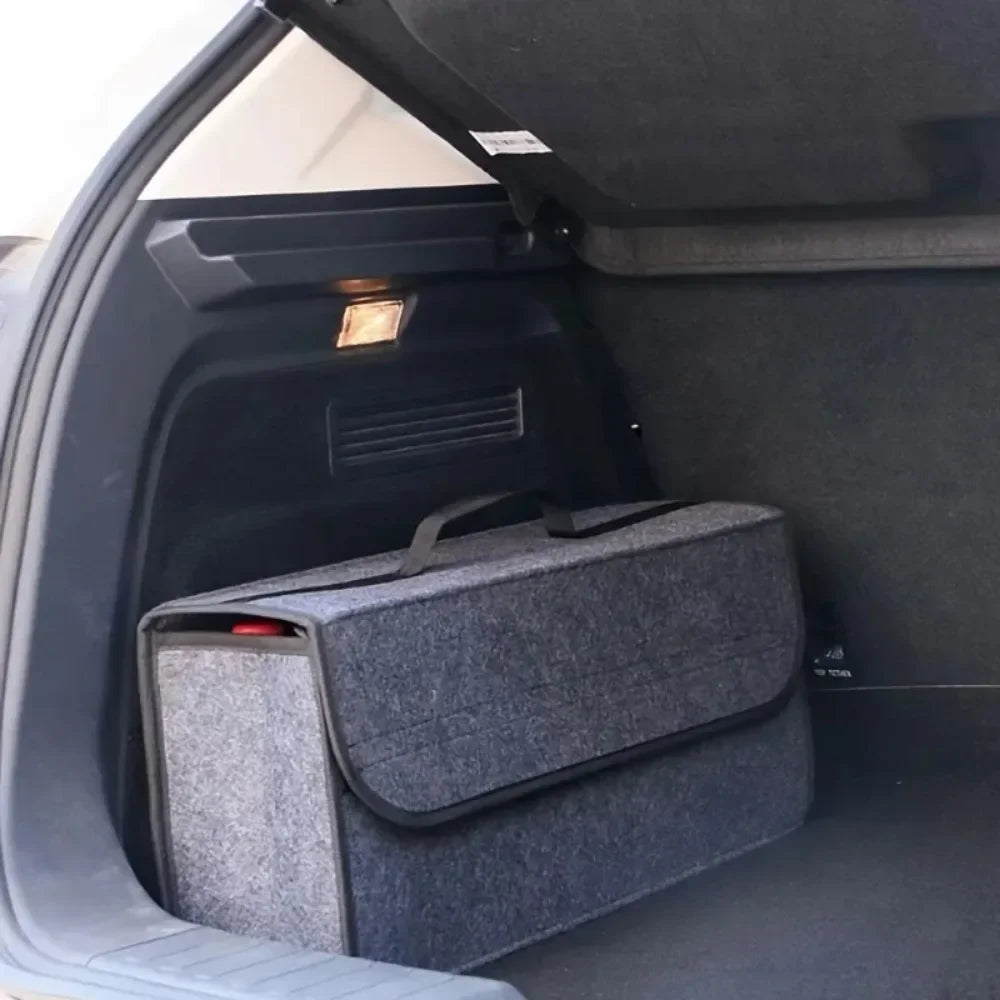 Car Trunk Organizer — Anti-Slip Felt Storage Compartments