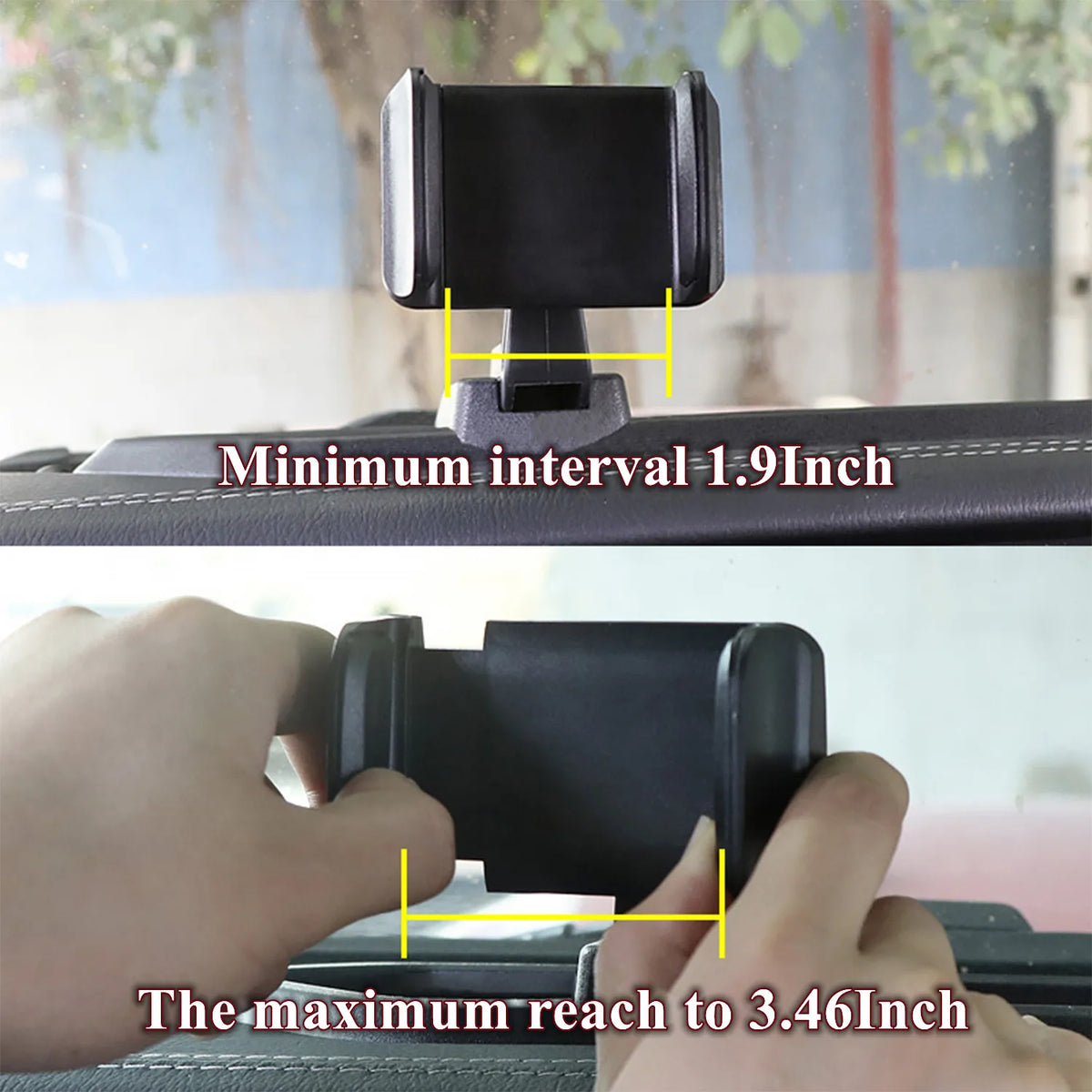 Dashboard Phone Holder for Jeep Wrangler 2018-2024 (JL), ABS Dash Mount with Storage Organizer Box, No Drilling
