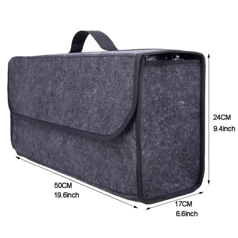 Car Trunk Organizer — Anti-Slip Felt Storage Compartments