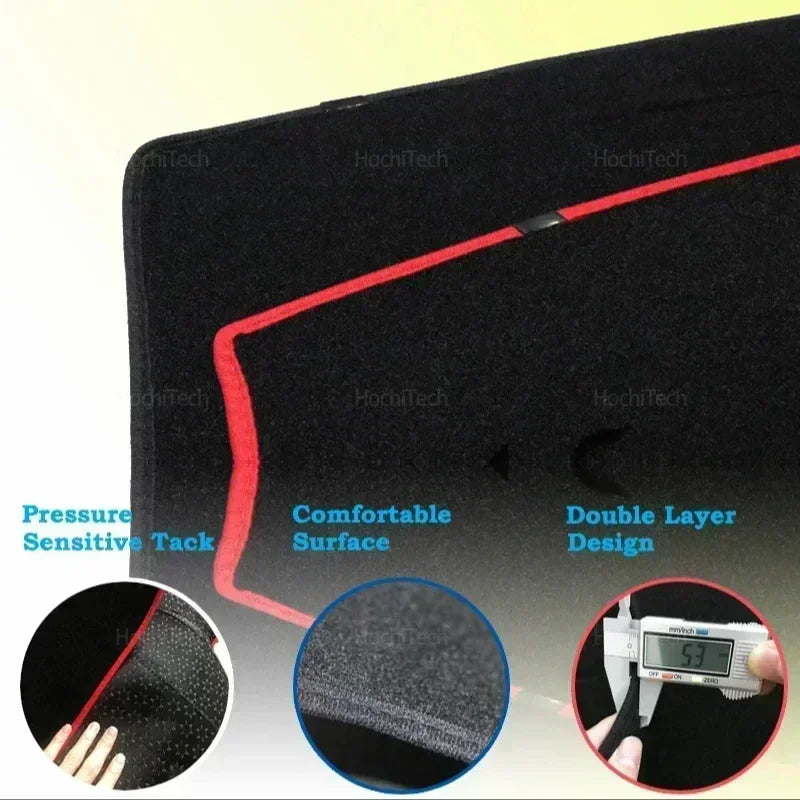 Black Dash Mat for Toyota Camry 2025-2027 (XV80) North America Version, Non-Slip Carpet Dashboard Cover, HUD or Non-HUD
