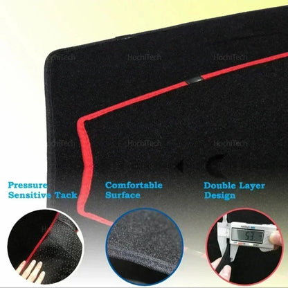 Black Dash Mat for Toyota Camry 2025-2027 (XV80) North America Version, Non-Slip Carpet Dashboard Cover, HUD or Non-HUD