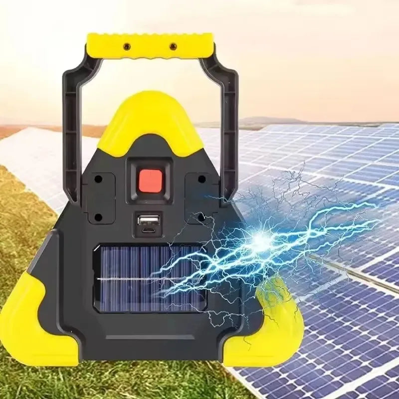 3 in 1 Solar Warning Triangle Light, Emergency Roadside Triangle with LED Flashlight, Camping Lamp and 6400 mAh Power Bank