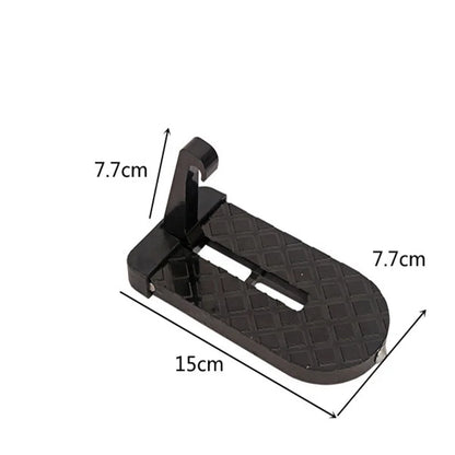 Foldable Car Door Latch Step for Roof Rack Access, Aluminum Alloy Foot Pedal with Anti-Slip Surface, Silver, Black or Orange