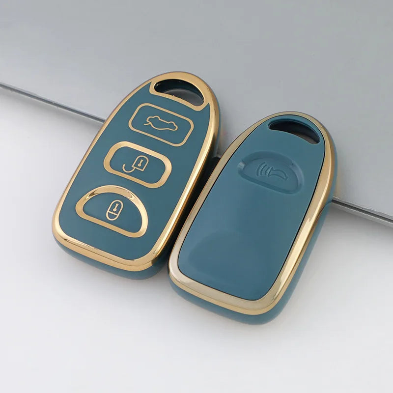 Key Fob Cover for Hyundai 2+1 and 3+1 Button Keys, Soft TPU Case for Tucson, Sonata and Santa Fe, White, Gray or Black