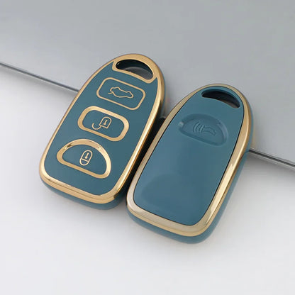 Key Fob Cover for Hyundai 2+1 and 3+1 Button Keys, Soft TPU Case for Tucson, Sonata and Santa Fe, White, Gray or Black
