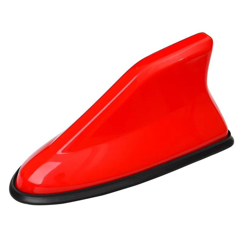 Universal Shark Fin Roof Antenna with Built-In AM/FM Cable, No Drilling Install, Carbon Fiber Look and Solid Colors
