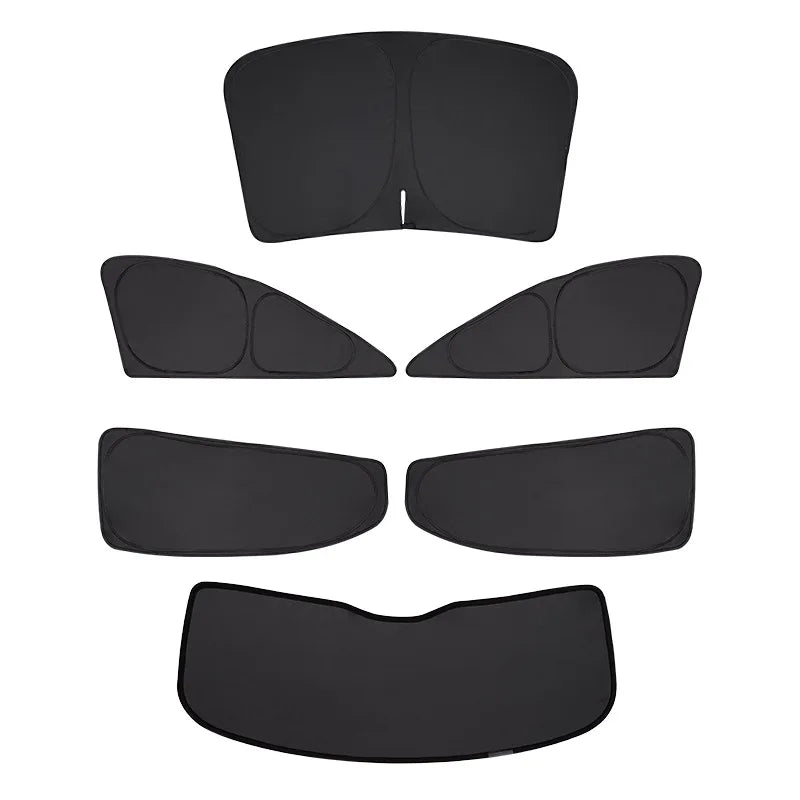 Privacy Sun Shades for Tesla Model 3 2019-2026 Including Highland, Oxford Cloth Windshield and Side Window Shades, 1 to 8 Pieces