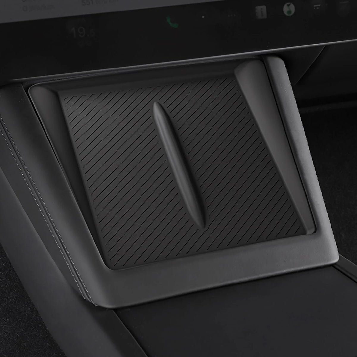 Wireless Charging Pad Mat for Tesla Model 3 and Model Y Juniper 2025-2026, Non-Slip Center Console Phone Mat, White or Black