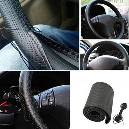 Steering wheel cover before and after installation
