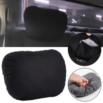 Faux Suede Car Headrest Pillow with Memory Foam, Universal Neck Rest Cushion for Car Seats, 11.8 x 8.7 Inch, 5 Styles