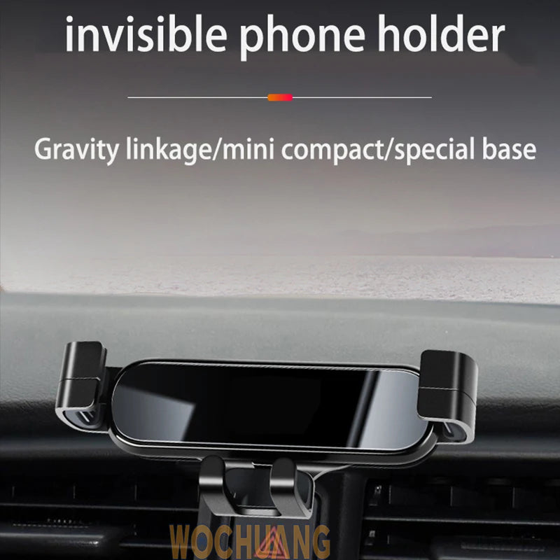 Gravity Phone Mount for Jeep Wrangler 2018-2022, Vehicle-Specific Base with Ball Head, Aluminum Alloy Holder Turns 360 Degrees, 3 Styles