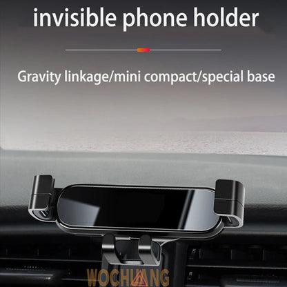 Gravity Phone Mount for Jeep Wrangler 2018-2022, Vehicle-Specific Base with Ball Head, Aluminum Alloy Holder Turns 360 Degrees, 3 Styles