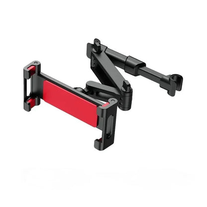 Telescopic Headrest Tablet and Phone Holder for Car Back Seat, Fits 5 to 13 Inch Devices, Rotates and Tilts, Black or Red