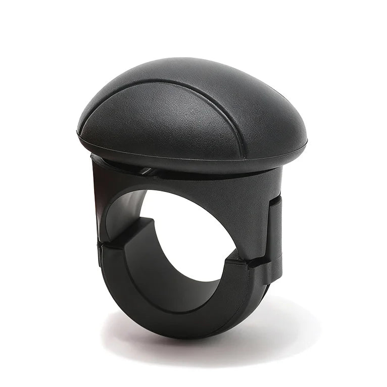 Black Silicone Steering Wheel Spinner Knob, 360 Degree Rotation with Built-In Metal Bearing, Non-Slip Grip for One-Hand Turning