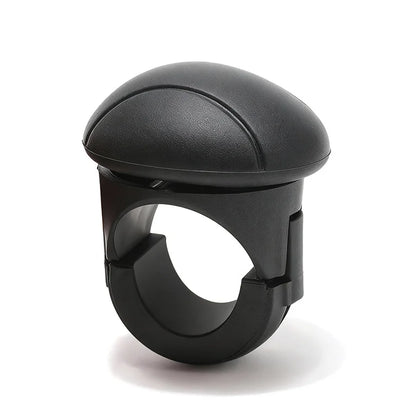 Black Silicone Steering Wheel Spinner Knob, 360 Degree Rotation with Built-In Metal Bearing, Non-Slip Grip for One-Hand Turning