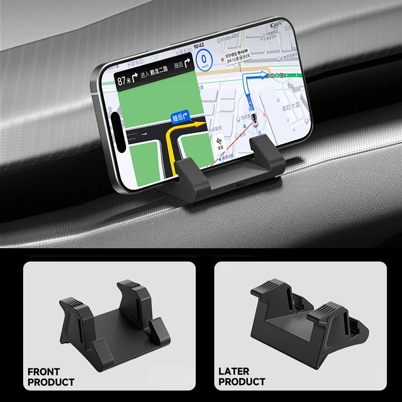 Silicone Phone Mount for Tesla Model Y Juniper 2025 and Model 3 Highland, Vent Hook and Sunglass Holder, Version for Earlier Model 3 and Y