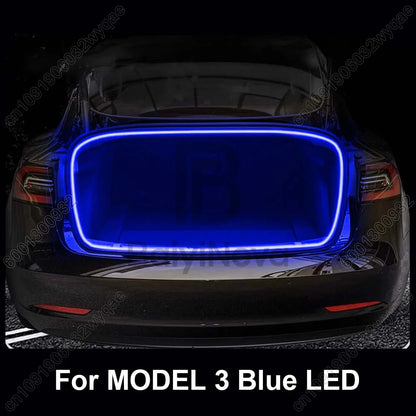Trunk Light for Tesla Model 3 Highland 2024, LED Rear Trunk Ambient Light in Cool White, Warm White, Blue, Red or RGB