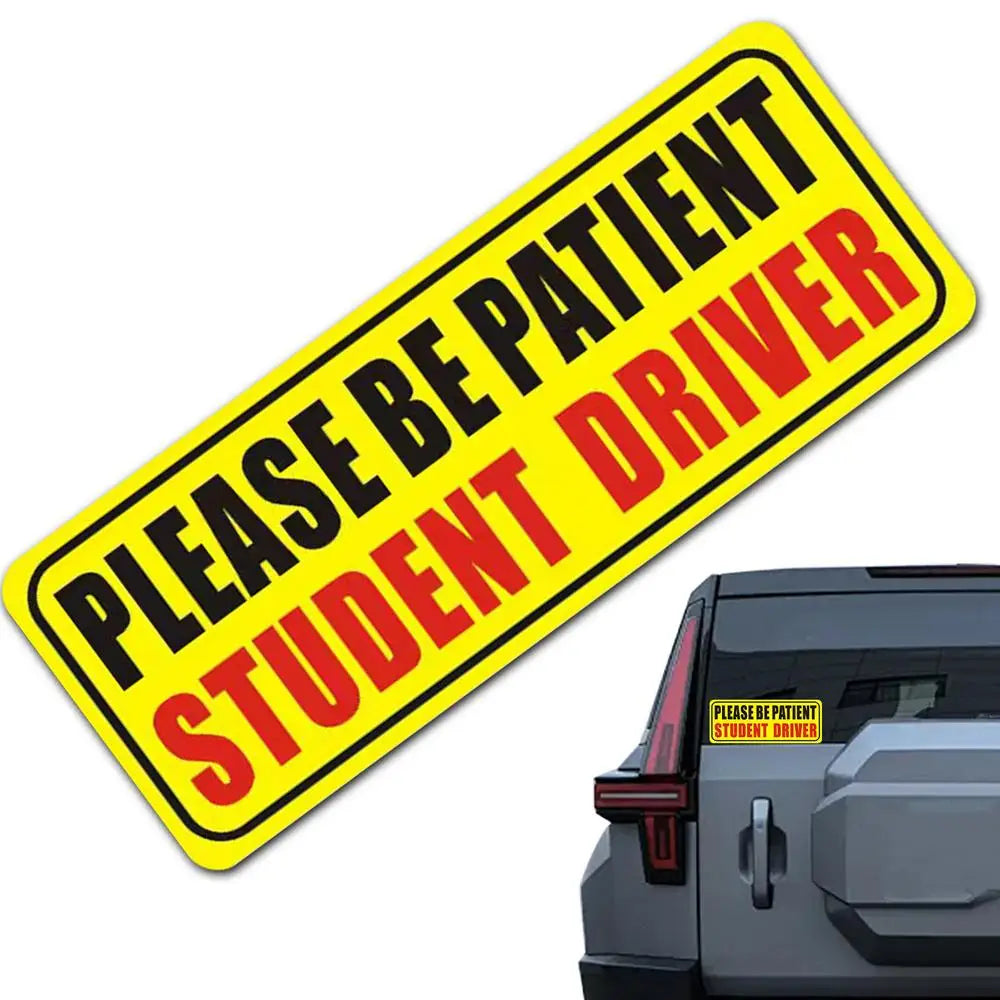 Please Be Patient Student Driver Magnet, Reflective Car Sign for New Drivers, Removable and Reusable, 3 Styles