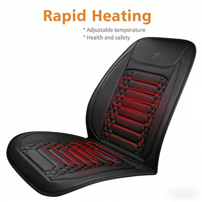 12V Heated Car Seat Cover with 50-Minute Auto-Off Timer, Universal Seat Warmer Cushion with Fast Warm-Up, 1 or 2 Pack