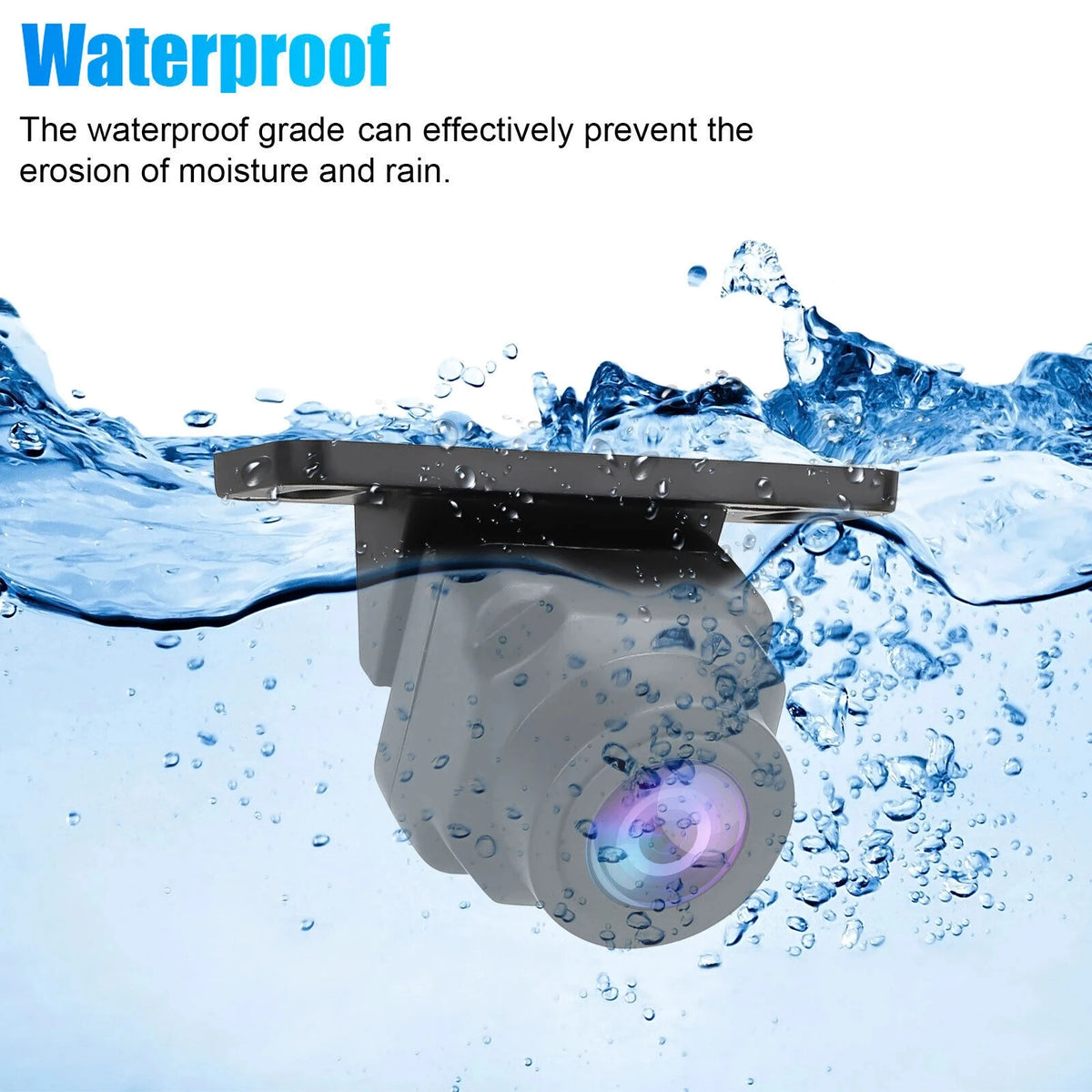 Waterproof backup camera under water