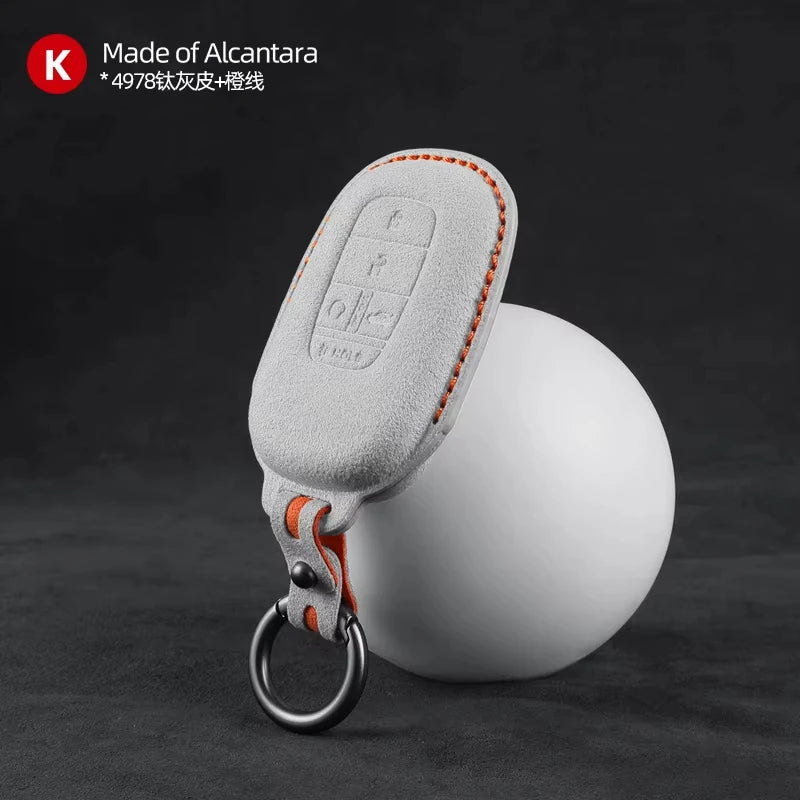 Key Fob Cover for Honda Smart Keys, Suede Case for Civic, Accord, Integra, Fit and Inspire, 12 Styles