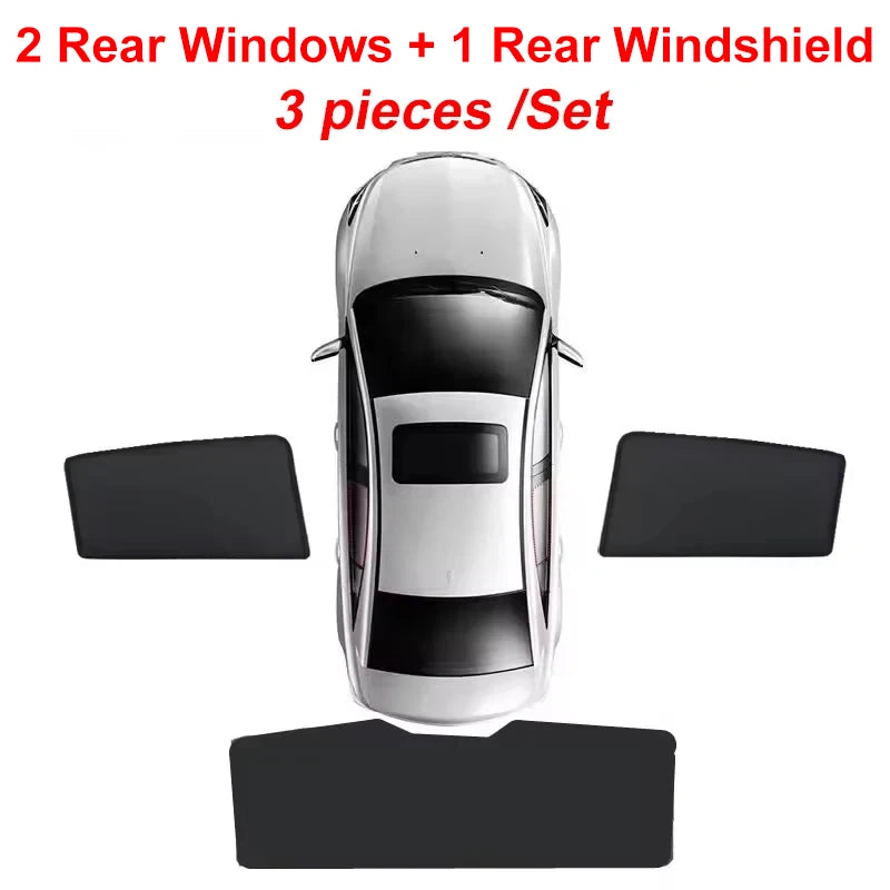 Magnetic Mesh Sun Shades for Honda CR-V 2023-2025 (6th Gen), Black Side and Rear Window Shades, Single Pieces to 7-Piece Set