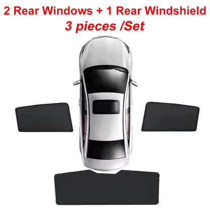 Magnetic Mesh Sun Shades for Honda CR-V 2023-2025 (6th Gen), Black Side and Rear Window Shades, Single Pieces to 7-Piece Set