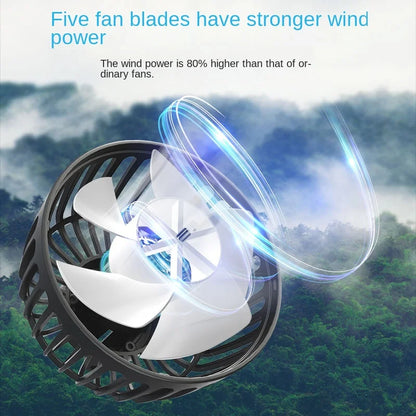 Rear Seat Car Fan with Flexible Silicone Neck, 3 Speed USB Cooling Fan for Back Seat Passengers, 1 or 2 Fan Heads