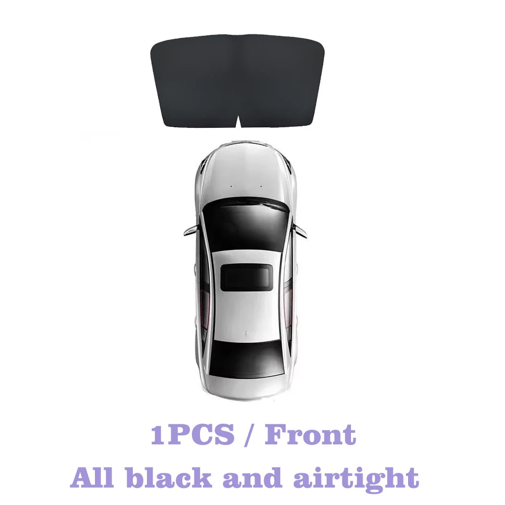 Magnetic Window Sun Shades for Toyota Camry 2025-2026 (XV80), Organza Fabric Windshield and Side Window Shades, 1 to 5 Pieces
