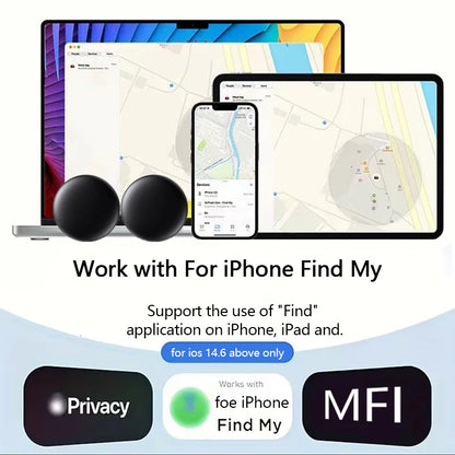 Bluetooth Item Tracker Tags, 4 Pack, Works with the Find My App on iPhone, Magnetic Silicone Cases for Keys, Bags, Bikes and Cars