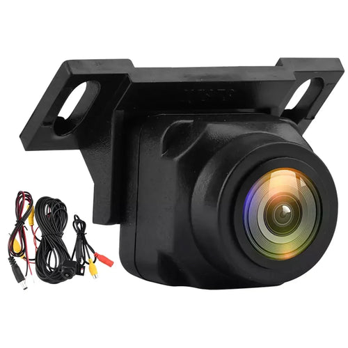 Black car backup camera with RCA video cable