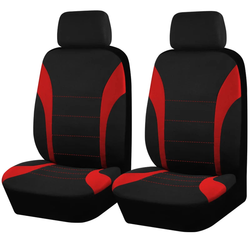 Universal Car Seat Covers, Padded Polyester, Front Pair or Full 5 Seat Set for Cars, SUVs and Trucks, 7 Colors