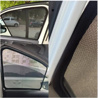 Magnetic Mesh Window Shades for Hyundai Tucson 2022-2026 (NX4), Black Side and Rear Shades, Pairs to 7-Piece Set