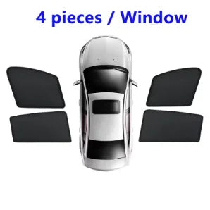 Magnetic Mesh Sun Shades for Toyota Camry 2025-2026 (XV80), Black Side and Rear Window Set, Foil Windshield Shade as a Separate Option