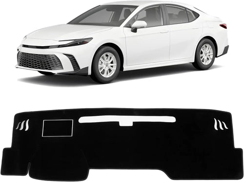Black Polyester Dashboard Cover for Toyota Camry 2025-2026, Non-Slip Dash Mat with Pre-Cut Vent and Sensor Openings