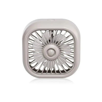 Mini Air Vent Car Fan with Colorful LED Lights, 3 Speed USB Cooling Fan with Soft Rubber Vent Clip, Black or White