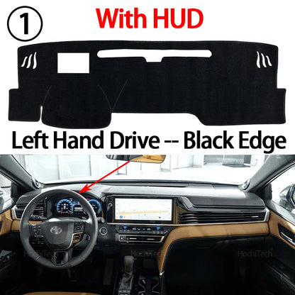 Black Dash Mat for Toyota Camry 2025-2027 (XV80) North America Version, Non-Slip Carpet Dashboard Cover, HUD or Non-HUD