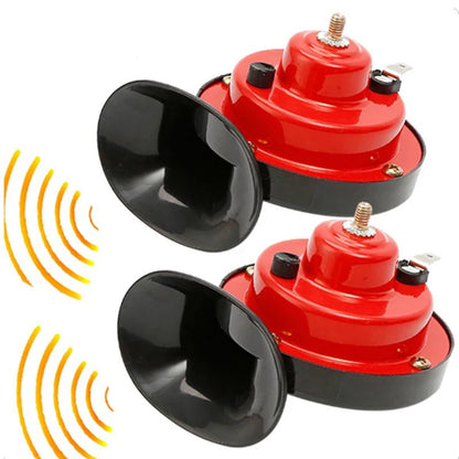 Black and red snail horns, two units shown